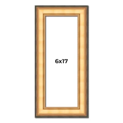 6x17 Frame Gold Plein Aire Solid Wood Picture Frame Width 2 Inches |
