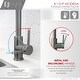 preview thumbnail 45 of 49, STYLISH Kitchen Sink Faucet Single Handle Pull Down Dual Mode in Stainless Steel - Faucet Height: 14 1/8" | Spout Height: 6 3/4"