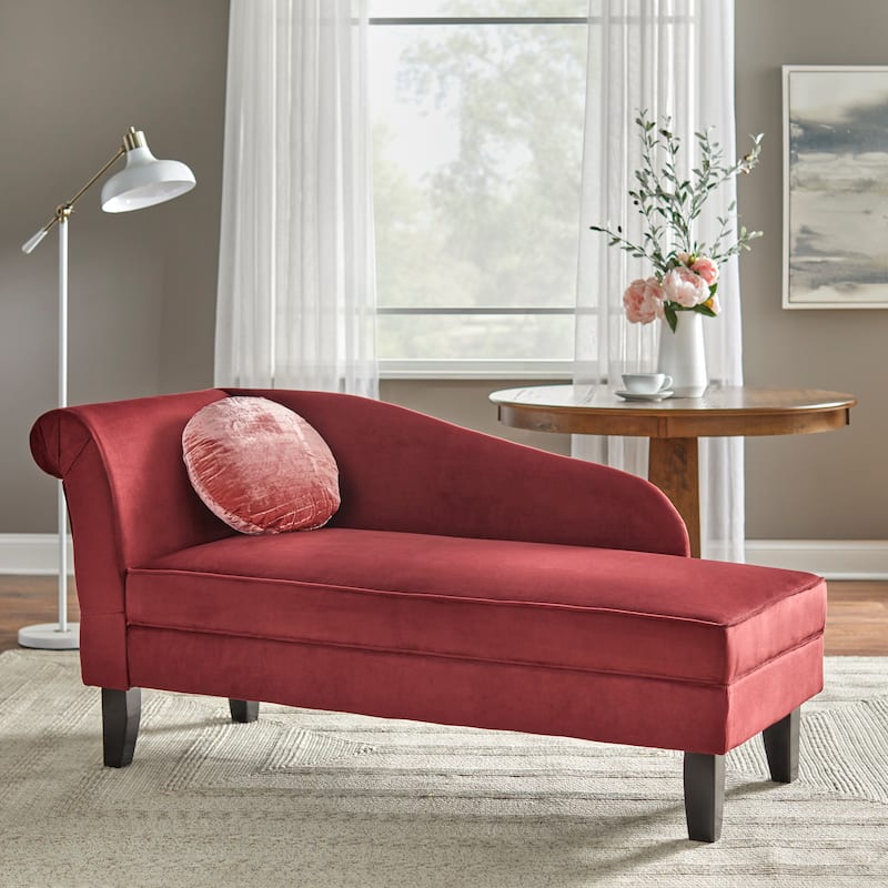 Simple Living Chaise Lounge with Storage Compartment On Sale
