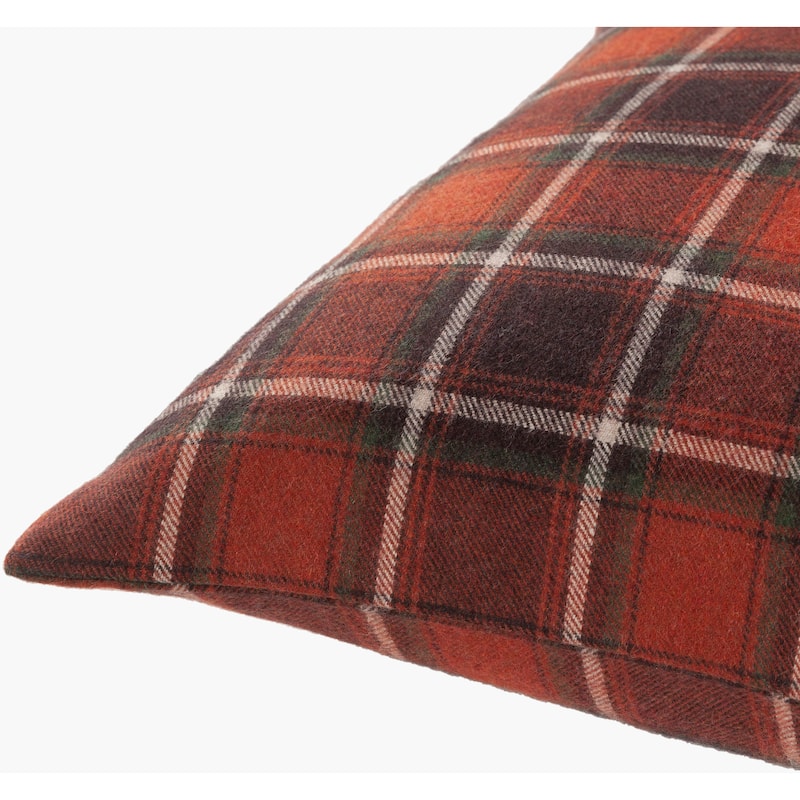 Artistic Weavers Brenna Holiday Plaid Wool Blend Throw Pillow