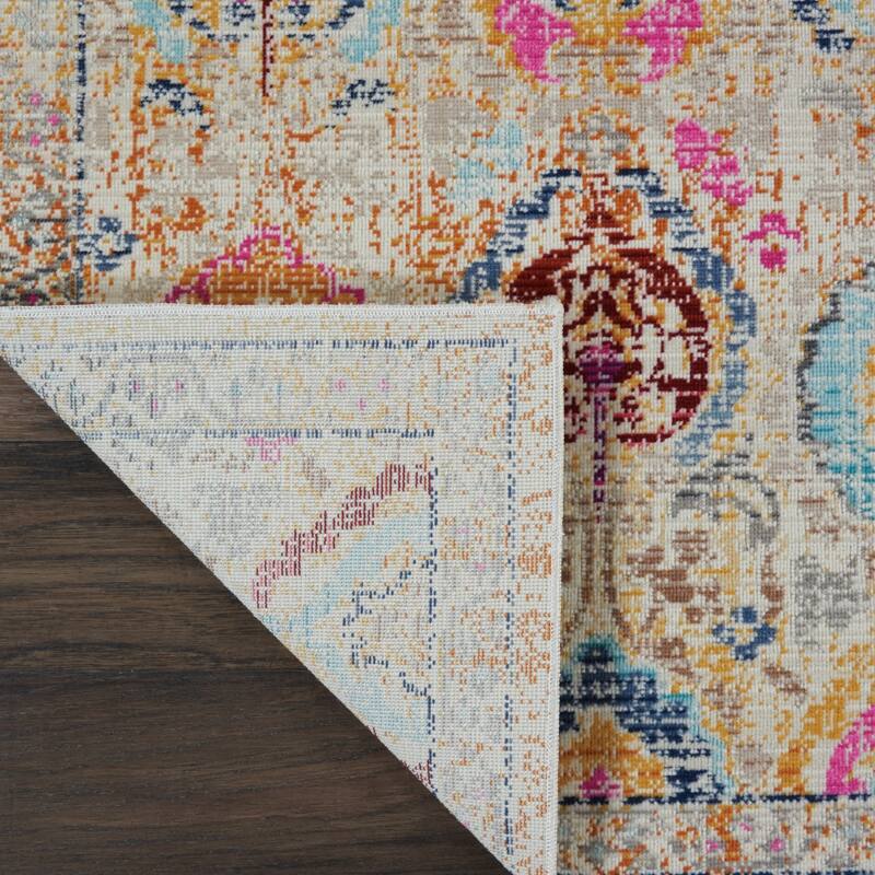 HomeRootsFloral Transitional Rectangle Area Rug - 48' X '24' X '0.5