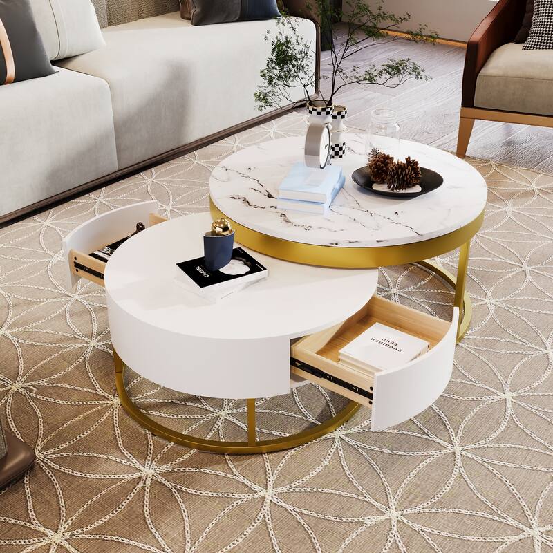 Modern Round Nesting Coffee Table