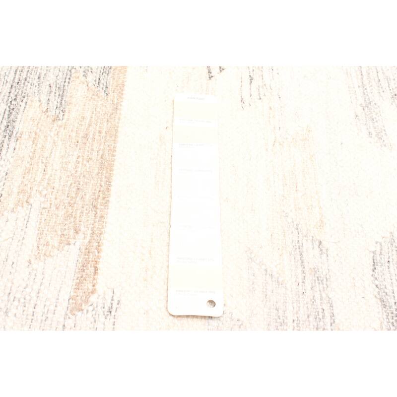 ECARPETGALLERY Flat-Weave Ankara FW Cream Wool Kilim - 5'1 x 8'0