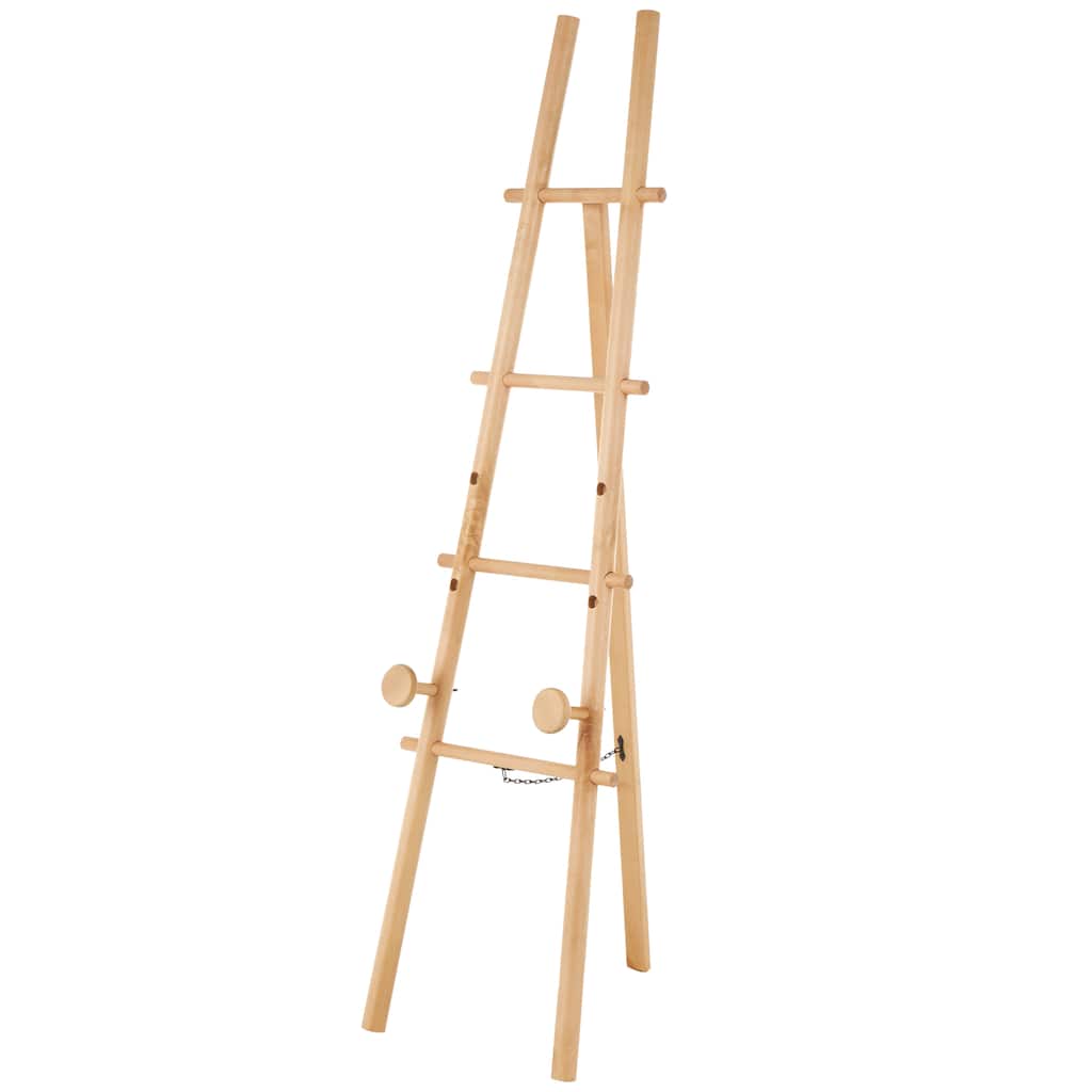 Wood Tall Adjustable 3 Tier Easel with Chain Support - Light Brown - Roche River Decor