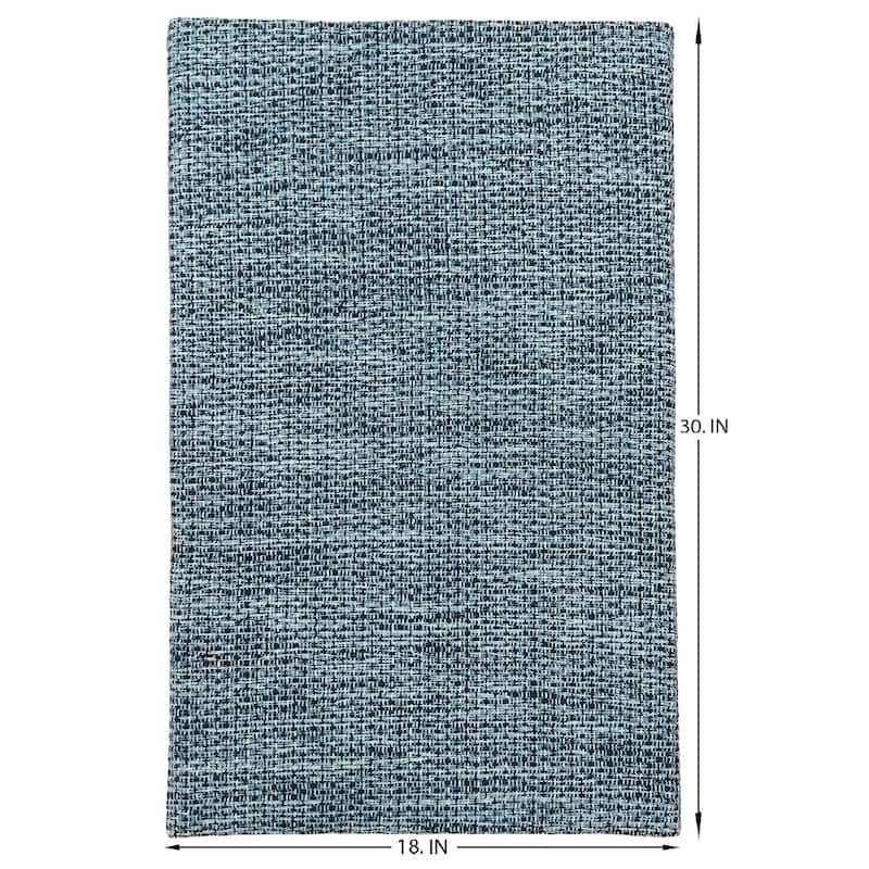 Woven Cotton Anti Fatigue Cushioned Kitchen | Doormat | Bathroom 18" x 30" Mats With Foam Backing Anti Slip - 18''x30''