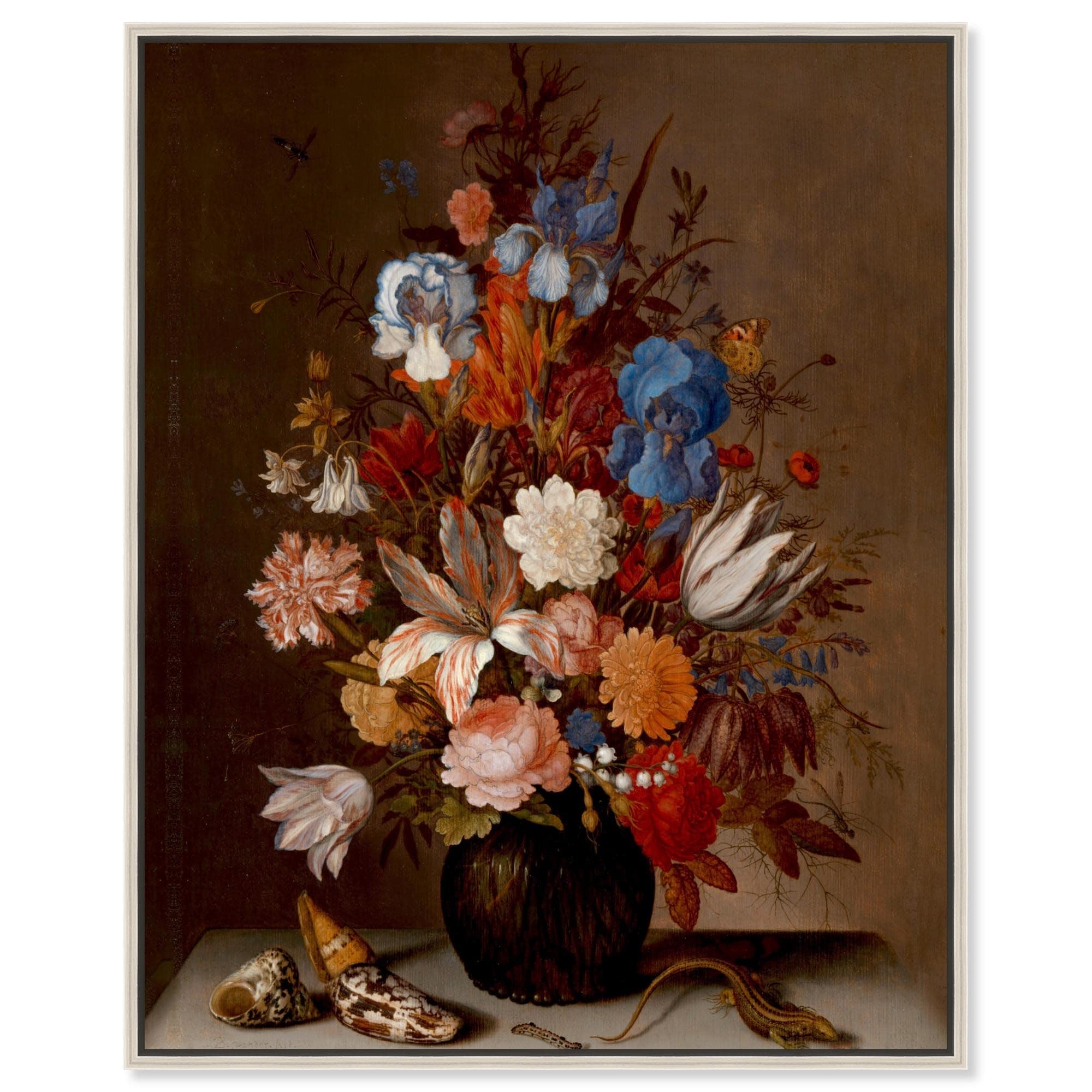 Still Life with Flowers Canvas Vintage Floral Wall Art by Art Remedy