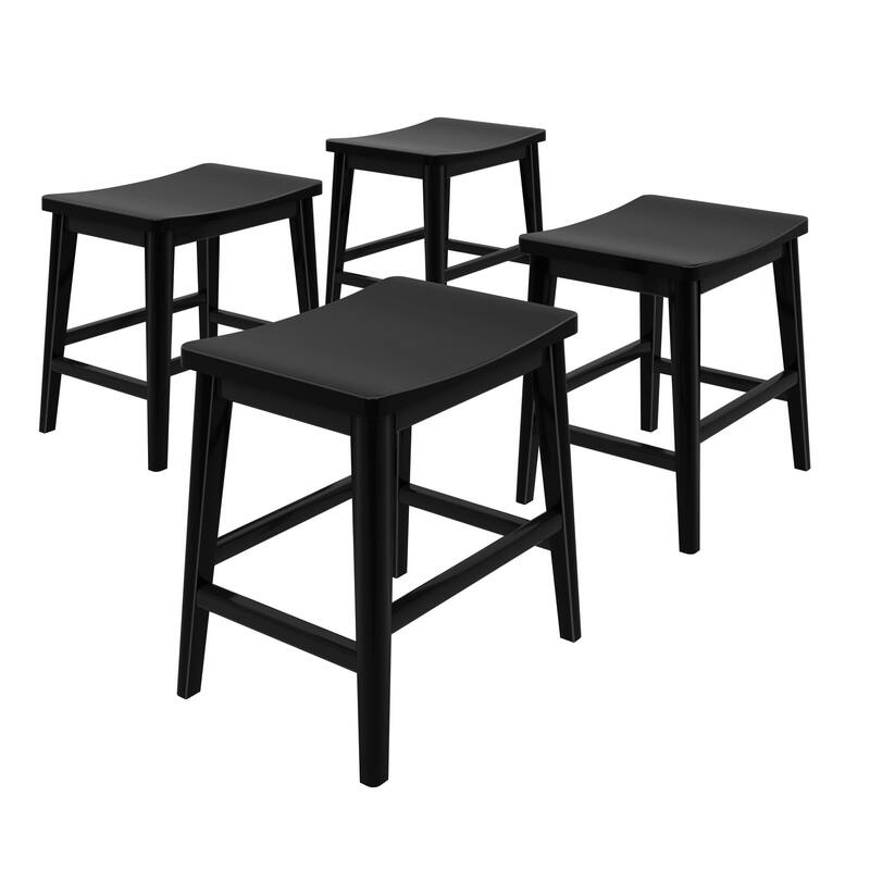 Plank and Beam Smythe Chair Height Stool - Black - Set of 4