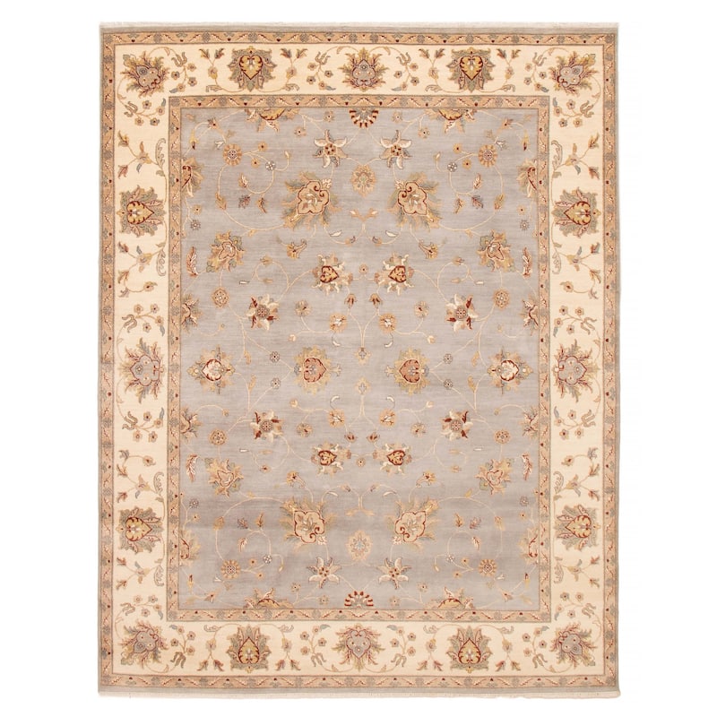 ECARPETGALLERY Hand-knotted Jamshidpour Grey Wool Rug - 8' x 10' 3" - Grey - 8' x 10' 3" - Rectangle