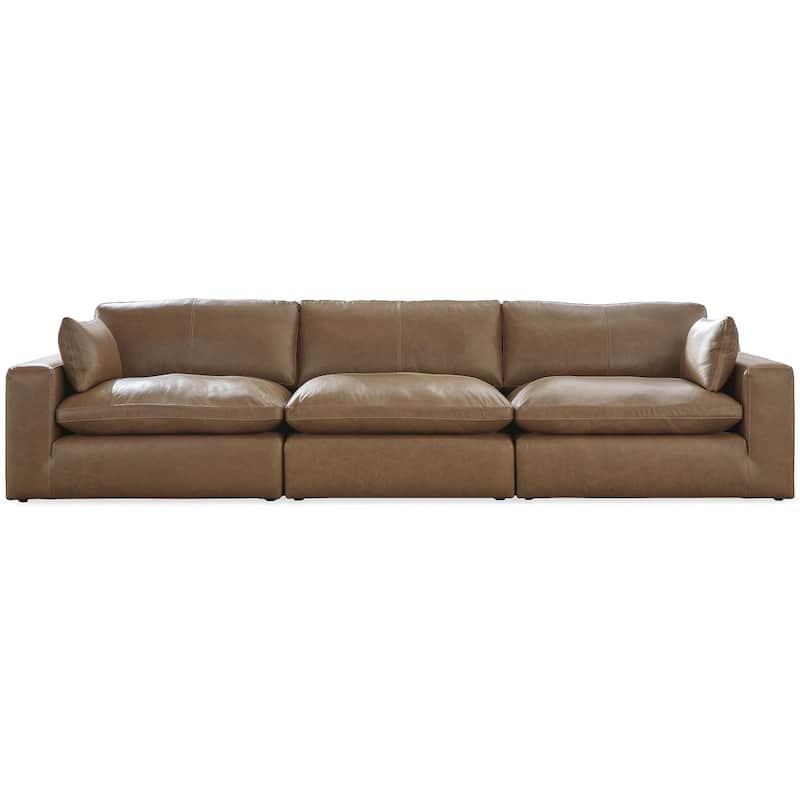 Signature Design by Ashley Emilia Caramel 3-Piece Sofa - 143"W x 43"D x 36"H