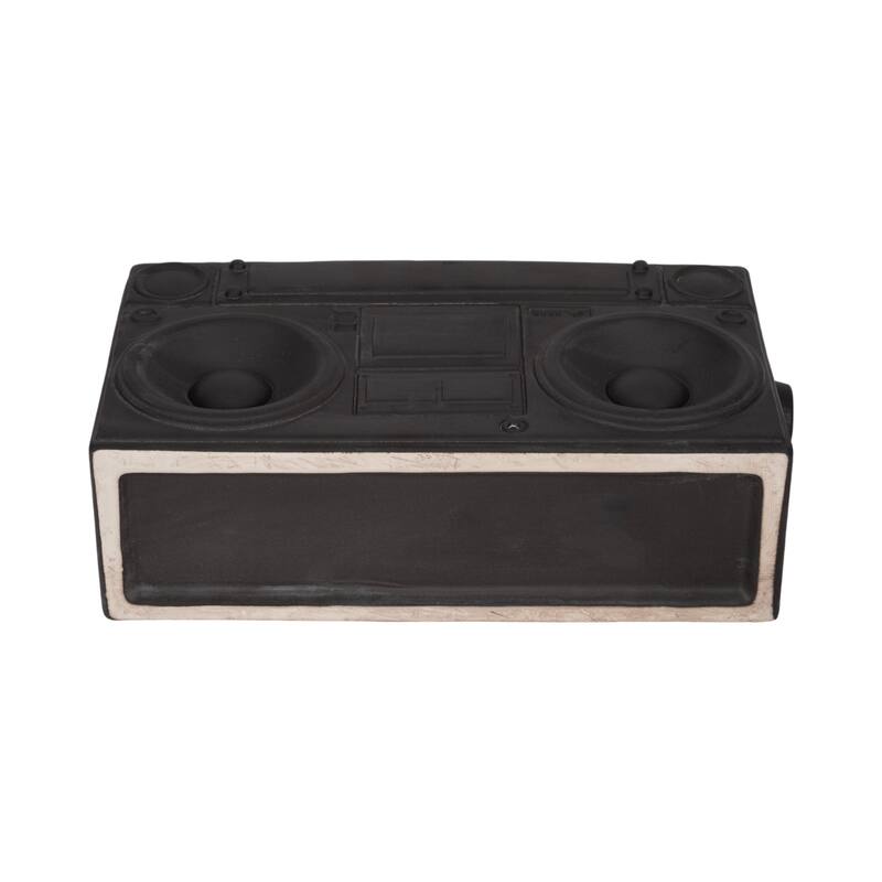 Stone and Dolomite Boombox Shape Planter Pot - 7" Gray - 13" x 4" x 7"