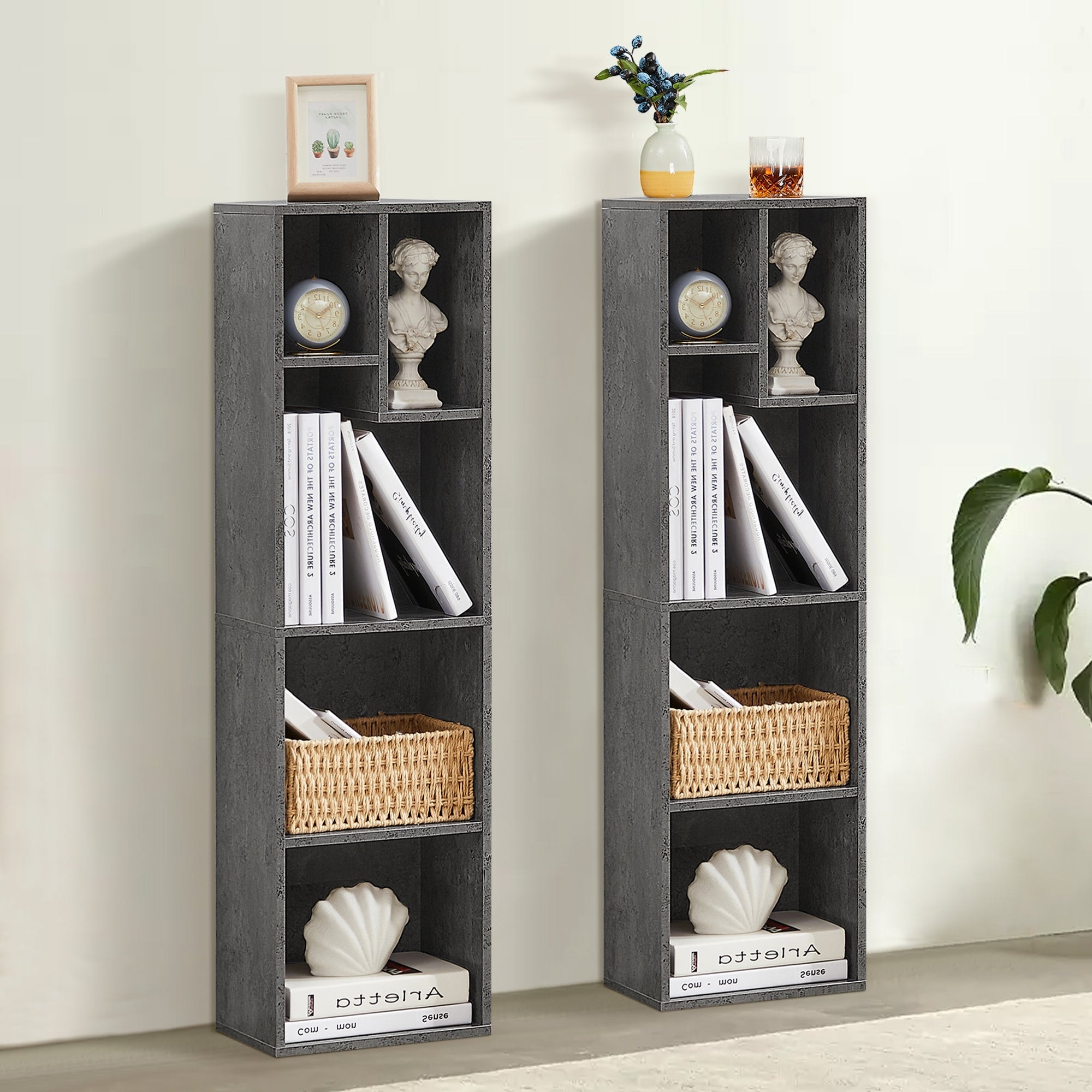 https://ak1.ostkcdn.com/images/products/is/images/direct/26aa36674549febc8c2ed041914564628f12dba8/5-Tier-Bookshelf%2C-Set-of-2-Tall-Bookcase-Shelf-Storage-Organizer%2C-Modern-Book-Shelf-for-Bedroom%2C-Living-Room-and-Home-Office.jpg
