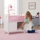 preview thumbnail 11 of 17, Badger Basket Cabinet Doll Crib with Bedding and Personalization Kit Pink Gingham