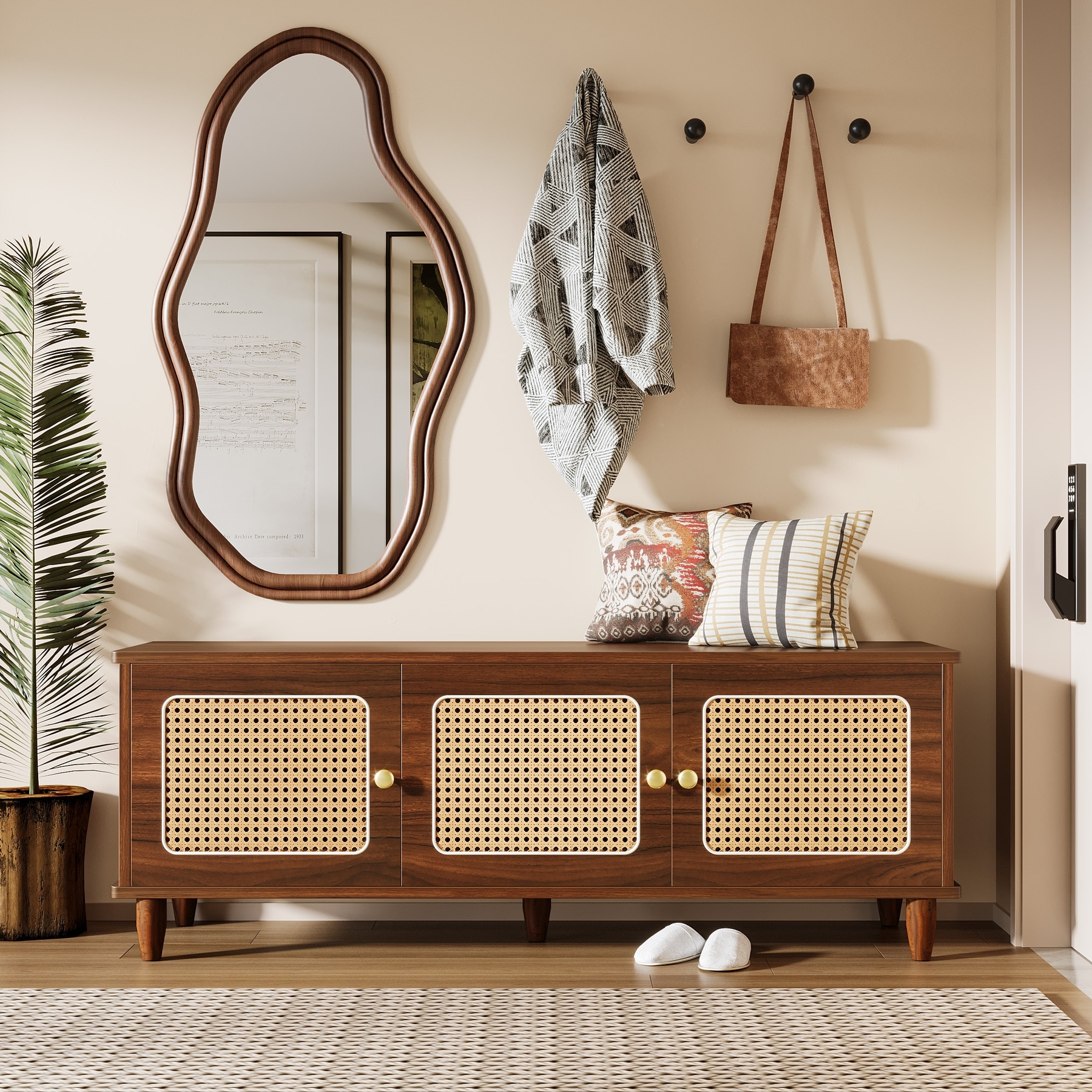 Shoe Storage Bench, Entryway Shoe Cabinet Bench, Seating Shoe Rack
