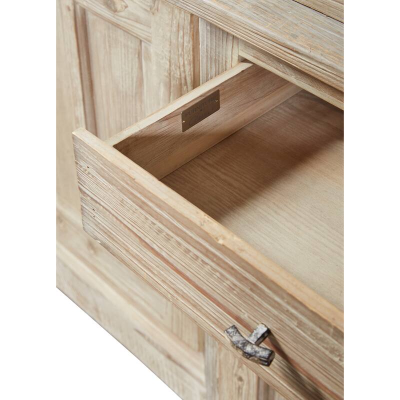 Wainscott Reclaimed Pine Shabby Chic 91-inch Display Cabinet
