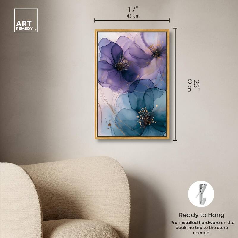 Gilded Cyanescence II Canvas by Art Remedy