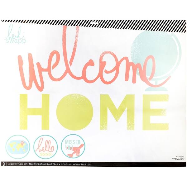 Shop Heidi Swapp Chalk Art Stencils 27 X21 3 Pkg Welcome Home