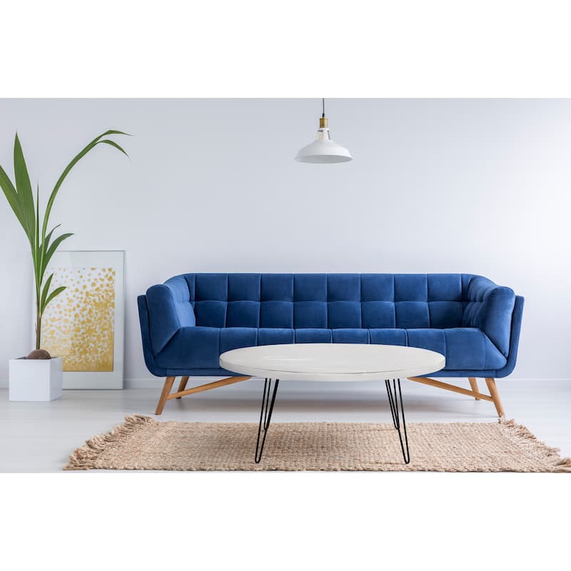 Raffles 44" Wood Oval Cocktail Table