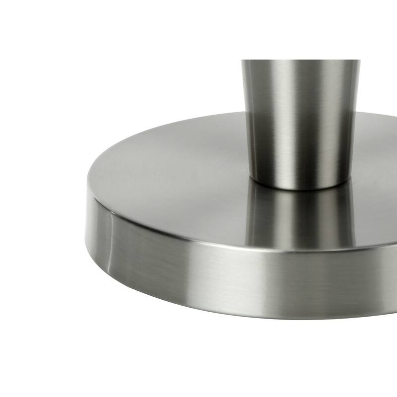 Set of 2 Table Lamps with USB Port 24 Inch Height Nickel Finish