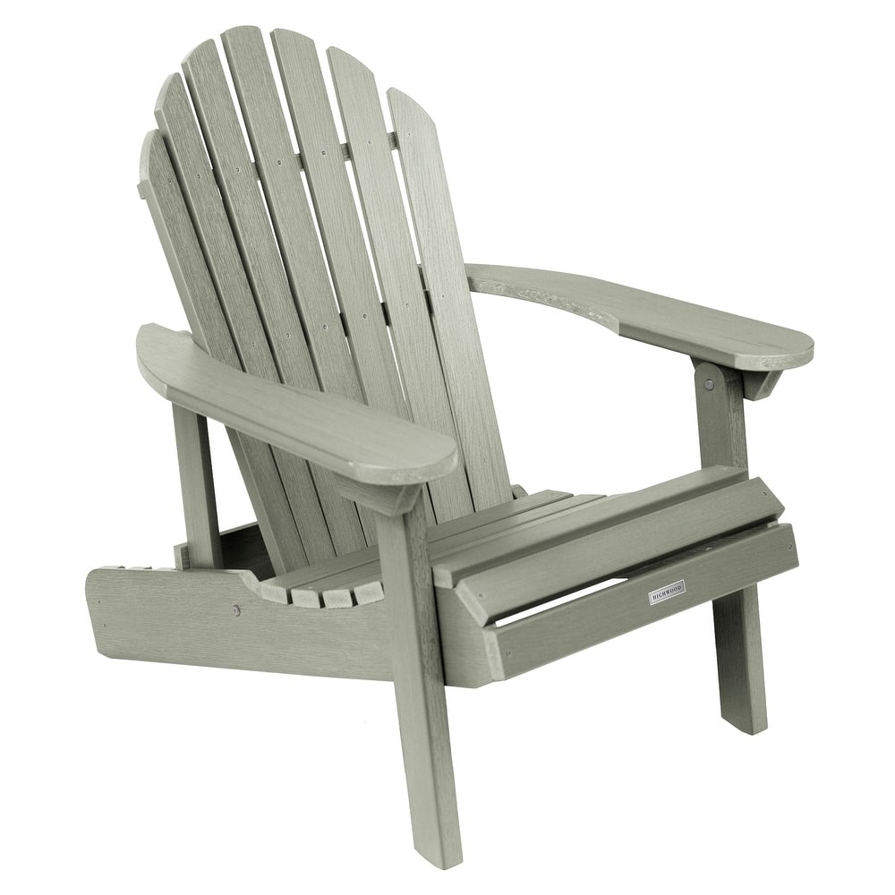 Eco-friendly Synthetic Wood Folding and Reclining Adirondack Chair