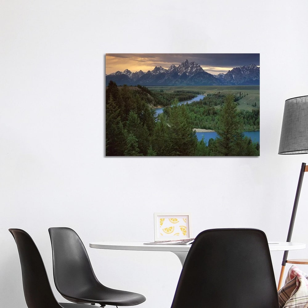 iCanvas "Teton Range At Snake River Overlook, Grand Teton National Park, Wyoming" by Tim Fitzharris Canvas Print