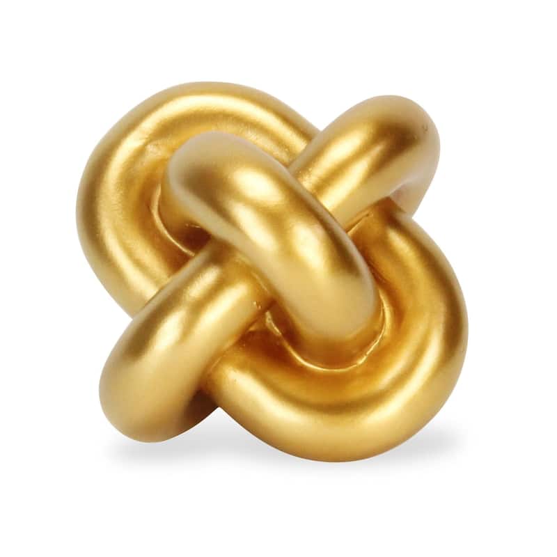 Minyoro Black Resin Chain Knot Sculpture