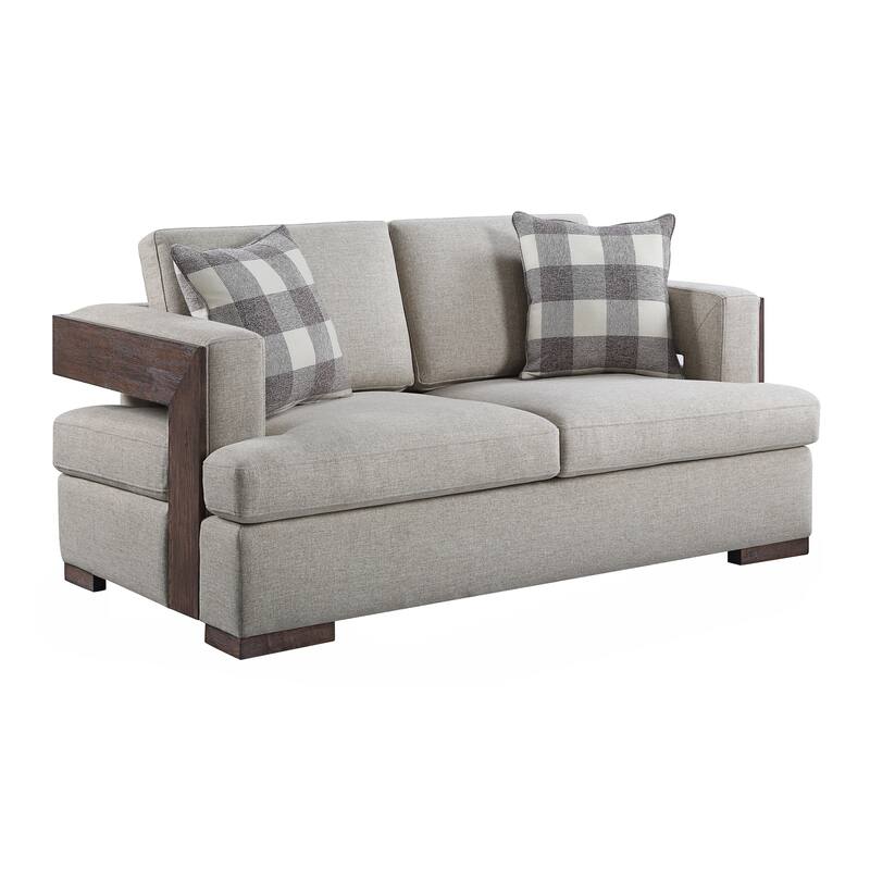 Harding Walnut Track Armrest Loveseat