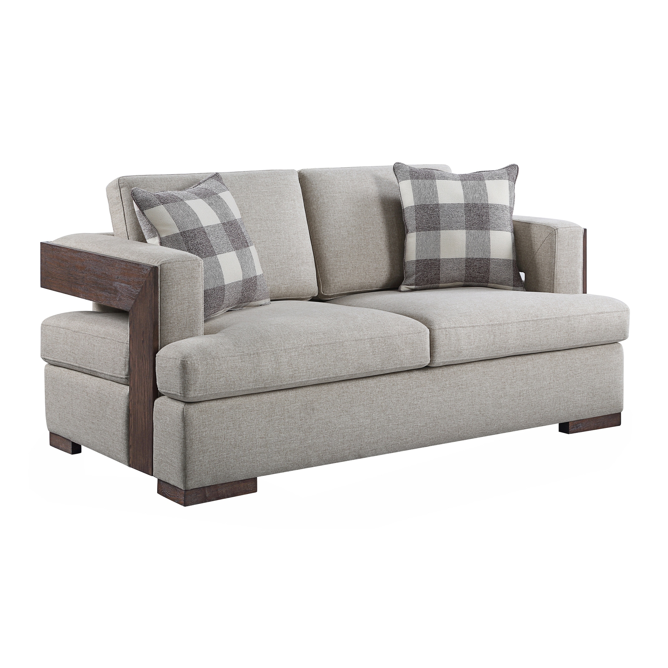 Harding Walnut Track Armrest Loveseat