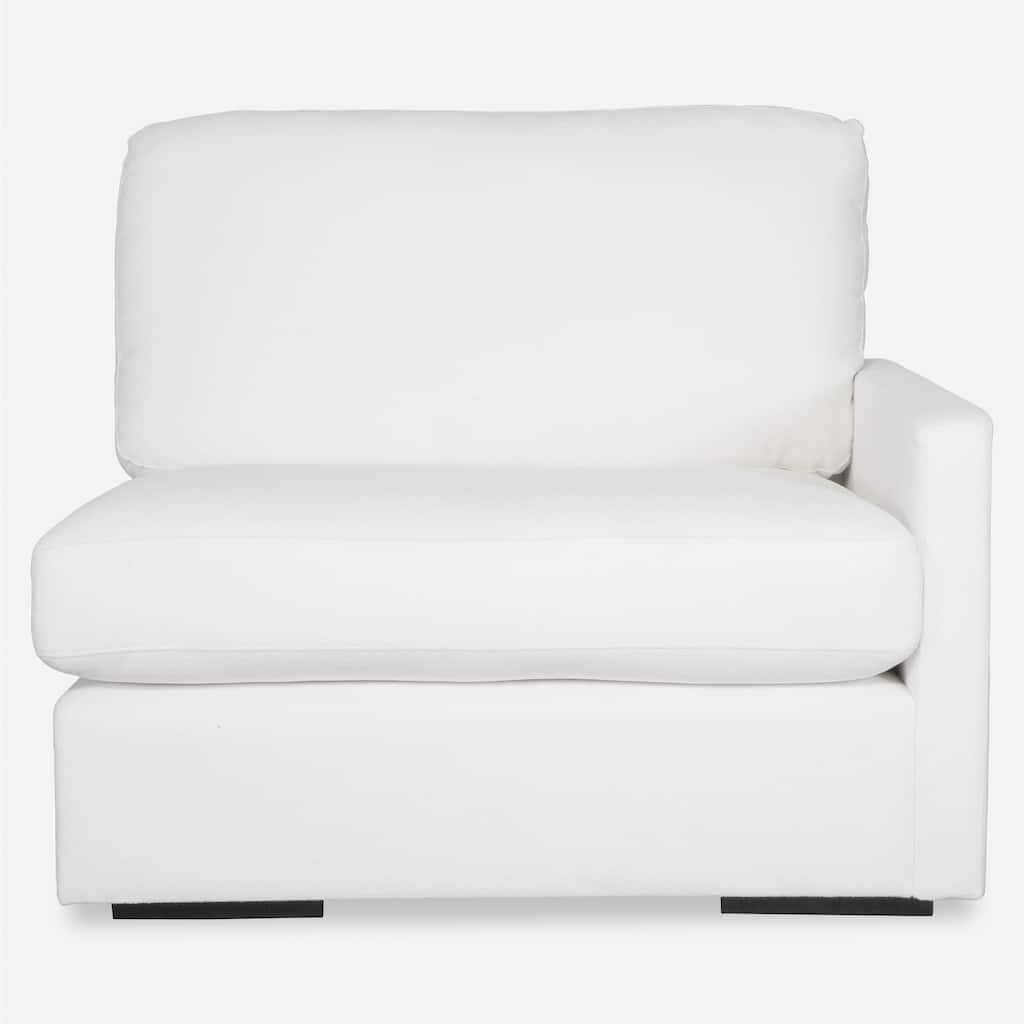 Uttermost Refuge Arctic White Right Arm Facing Sofa - 30"Hx 43.25"Wx 37.5 "D