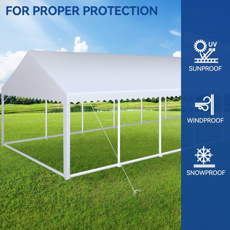 20x40Ft. Outdoor White Canopy Gazebo Party Tent Wedding Event Shelter - 20*40Ft