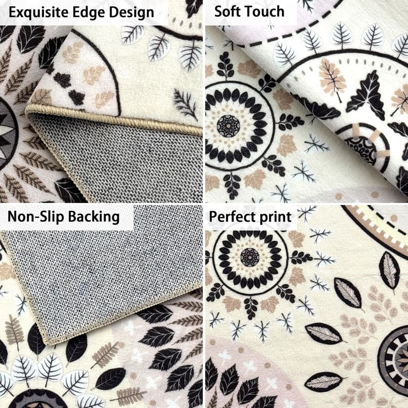 Boho Kitchen Rugs Non-Slip Washable Farmhouse Kitchen Mat 3 Piece Set - 20"x32"+20"x48"+20"x59"