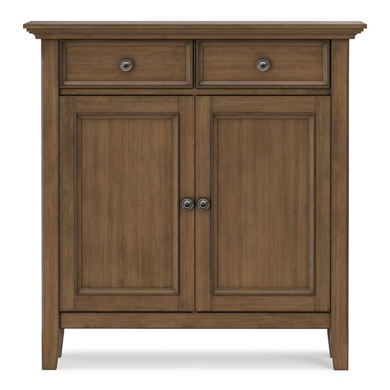 WYNDENHALL Halifax SOLID WOOD 36" Wide Transitional Entryway Storage Cabinet - 12"D x 36" W x 36"H