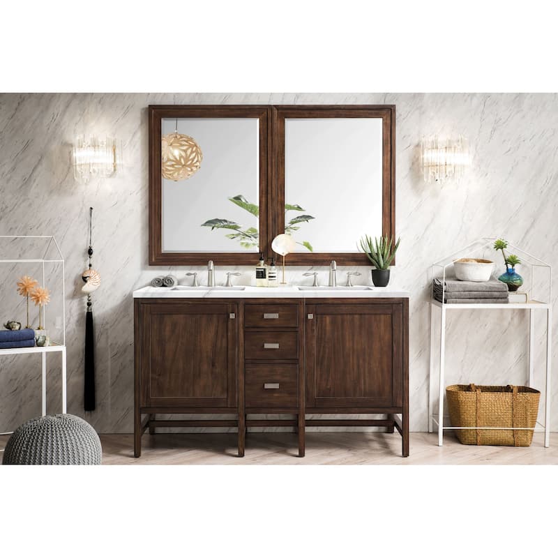 James Martin Vanities Addison 60" Double Basin Hardwood Vanity Set