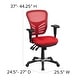 preview thumbnail 43 of 164, Nicholas Mid-Back Blue Mesh Multifunction Executive Swivel Ergonomic Office Chair with Adjustable Arms