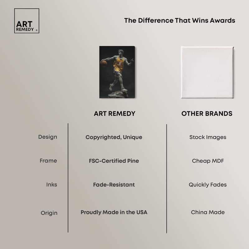 Basketball Yellow Uniform Canvas by Art Remedy, Gallery Wrapped