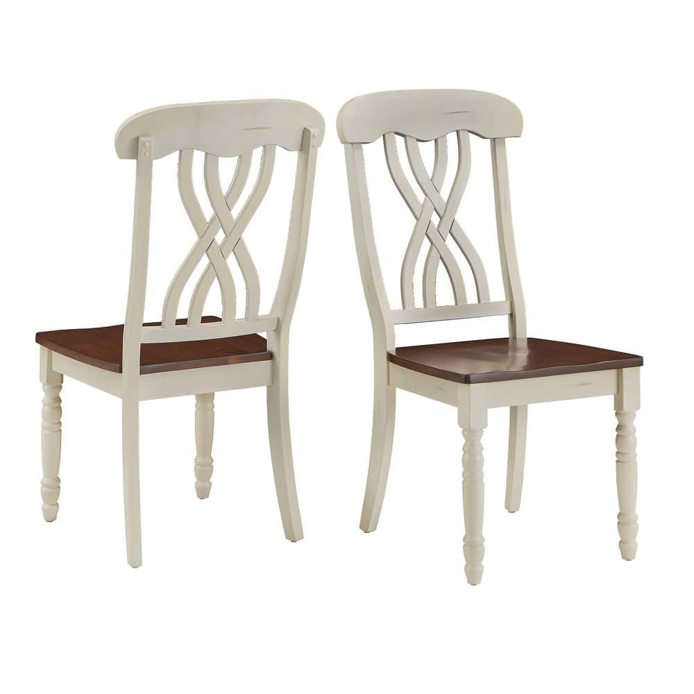 Mackenzie Country Style Two-tone Dining Chairs (Set of 2) by iNSPIRE Q Classic
