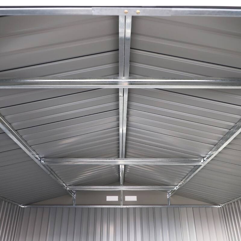 Outsunny 11' x 9' Dark Grey Metal Garden Shed