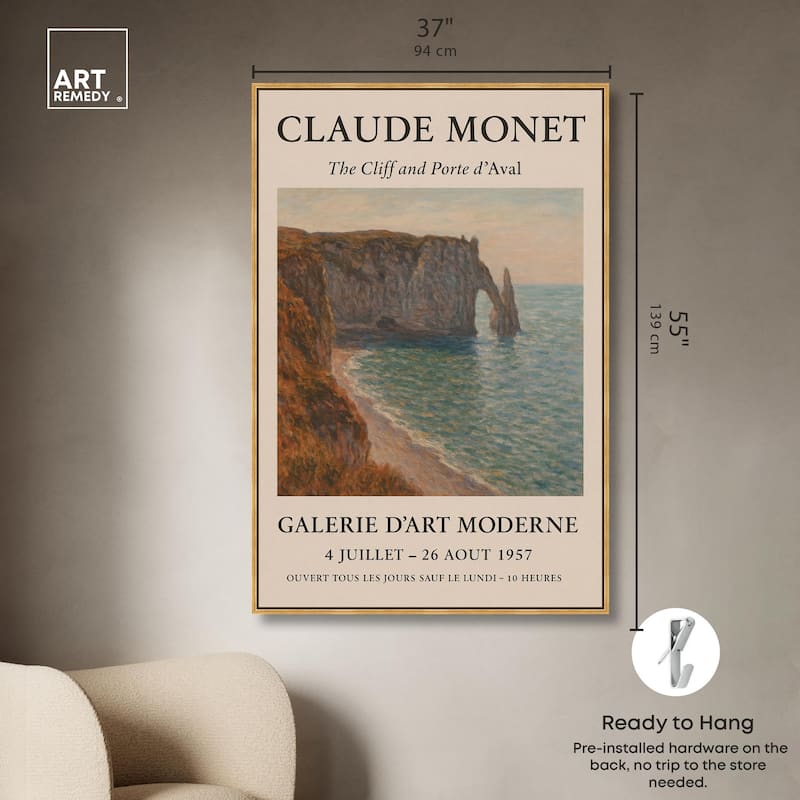 Monet's Seascape Canvas by Art Remedy