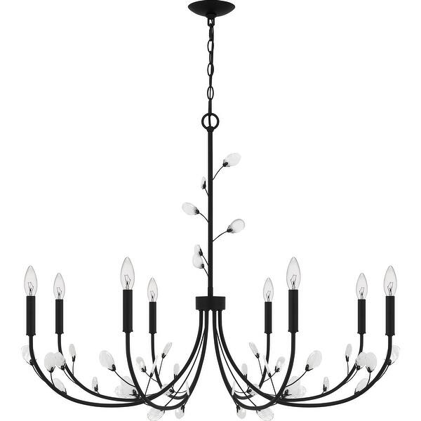 slide 2 of 6, Heiress 8-Light Matte Black Chandelier