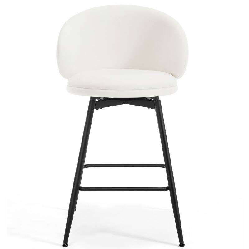 26"/30" Velvet Upholstered Swivel Counter/Bar Stools Set of 2/3