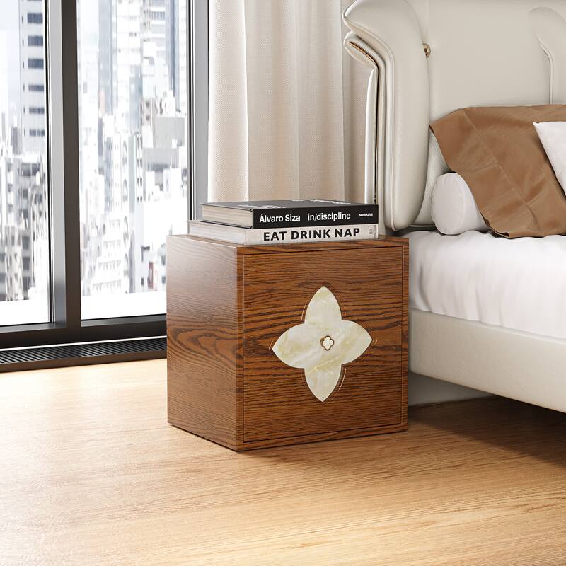 19.6'' W Nightstand With Storage Door