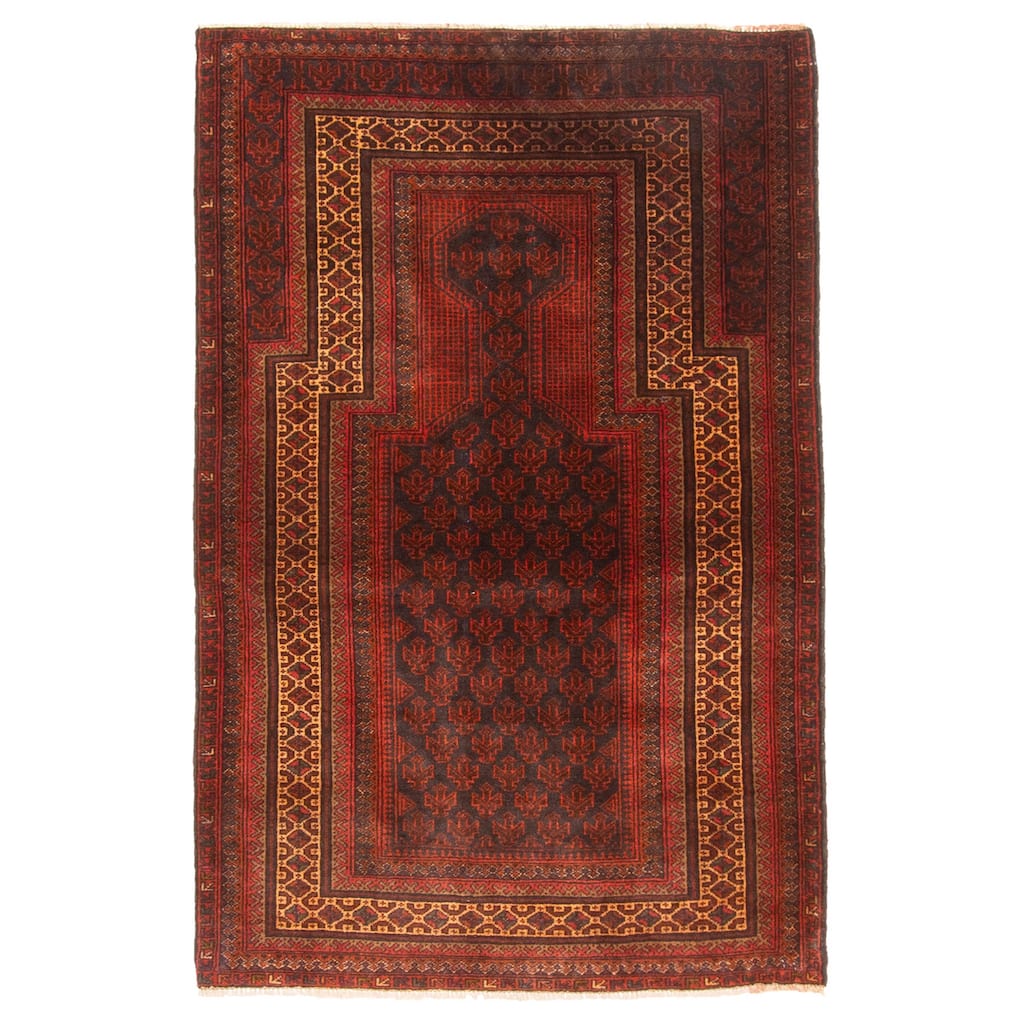 ECARPETGALLERY Hand-knotted Teimani Black Wool Rug - 3'1 x 4'8