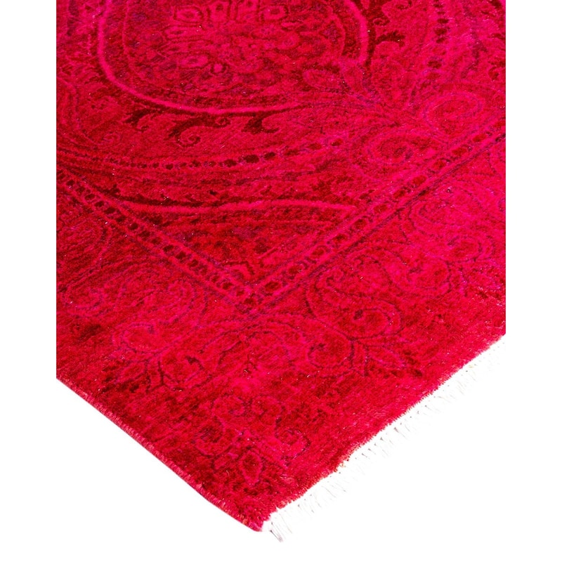 Fine Vibrance One-of-a-Kind Hand-Knotted Area Rug - Pink, 6' 3" x 8' 8" - 6' 3" x 8' 8"