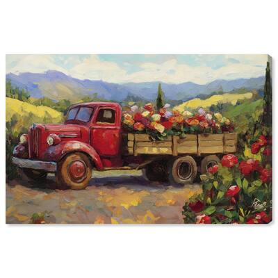 Flowers in Transit II Canvas by Art Remedy, Gallery Wrapped