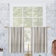 preview thumbnail 2 of 5, Archaeo Slub Texture Stripe Cotton Cafe Curtain Pair Linen/White - 52" x 24"