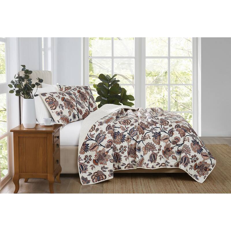 Cannon Chloe Jacobean3 Piece Quilt Set