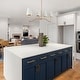 preview thumbnail 11 of 10, Modern Farmhouse 4-Light Gold Chandelier Island Lights with Fabric Shade for Dining Room