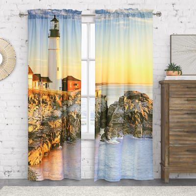 Habitat Photo Real Digital Panoramic Print Curtain Panel Pair