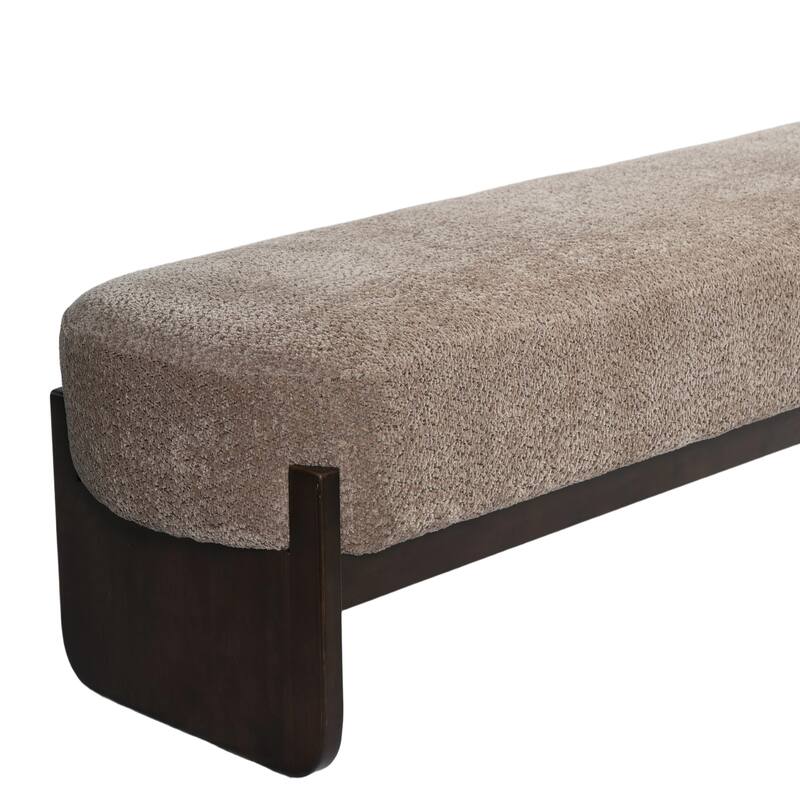 Christopher Knight Home - Havenport Modern Upholstered Bench with Textured Loop Yarn Fabric