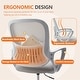 preview thumbnail 14 of 14, Home Office Drafting Chair, Adjustable Height Ergonomic High Stool, Standing Desk with Fixed Arm and Lumbar Support - N/A