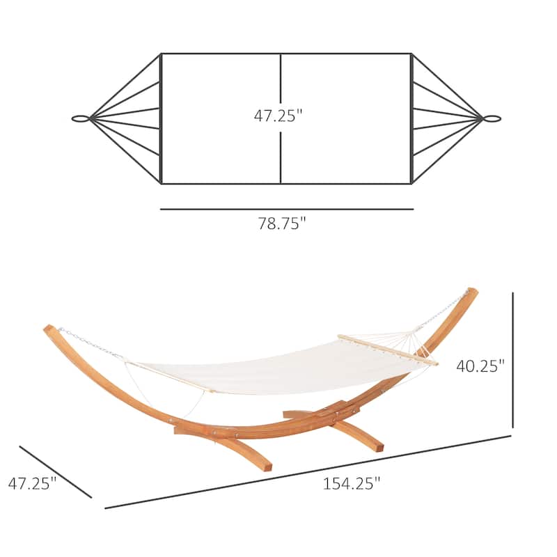 Cotton Hammock with Wooden Stand